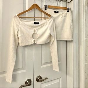 White fox Set WORN ONCE